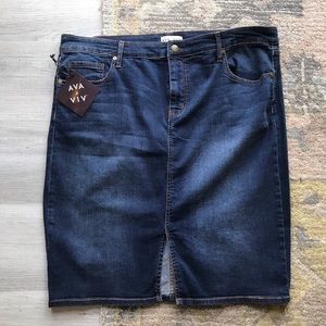 Ava & Viv Indigo Pencil Skirt